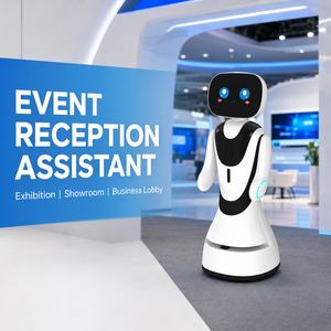 Robot <span class=keywords><strong>de</strong></span> Recepción Compacto con IA, Pantalla Táctil <span class=keywords><strong>de</strong></span> 13.3 Pulgadas, Navegación LiDAR e Interacción por Voz para Hoteles, Restaurantes, Centros Comerciales y Bancos - Product Image 5