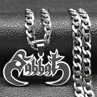 Collier pendentif classique en acier inoxydable avec lettres hip-hop de musique heavy metal pour les fans de Zilla Kami pour enfants