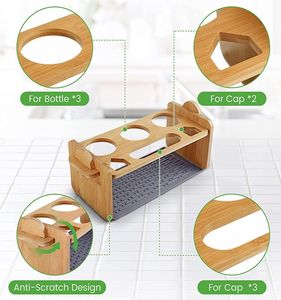 Portabotellas para Sodastream, portabotellas de vidrio Soporte de goteo con escurridor de goteo de silicona - Product Image 5