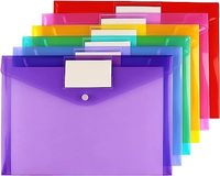 Enveloppes en poly transparentes Enveloppes en plastique pour documents avec poche pour étiquettes et bouton pression pour l'organisation du bureau du travail à domicile