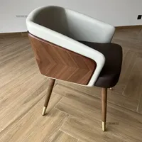 Chaises de salle à manger de luxe minimalistes, fauteuil à dossier en bois, chaise de salon nordique de haute qualité, meubles de cuisine confortables