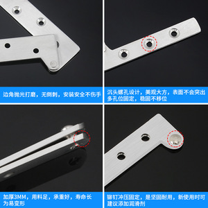 Bisagra oculta para puerta de acero inoxidable, ajustable a 180 grados, para puerta de madera, diseño minimalista - Product Image 5