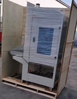 Machine d'emballage thermorétractable électrique pour film PE avec circulation d'air chaud pour applications sur feuilles métalliques et bouteilles