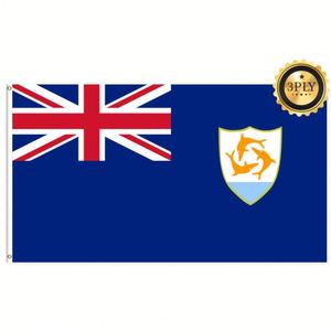 Banderas de Anguilla al por Mayor de 3x5 pies, Poliéster 68D/100D, Personalizables para Todas las Naciones, Envío Rápido, Proveedor Confiable, Entrega Veloz - Product Image 2