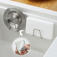 Lot de 4 supports d'éponge pour évier de cuisine, égouttoir durable, organisateur de rangement pour outils de nettoyage de salle de bain et de cuisine