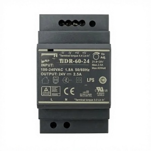 MT-MeanWell HDR-60-24 แหล่งจ่ายไฟแบบราง DIN, 60W, 24V 2.5A, รูปทรงสเต็ปบางเฉียบ, ตัวแปลง - Product Image 6