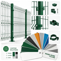 Clôture en grillage métallique 3D courbé, revêtu de PVC vert, décorative, pour aménagement paysager, jardin, villa, panneaux de séparation, conforme aux normes européennes