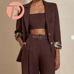 dark brown dress pants what color shirt Olandria Set main image 1