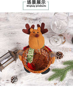 Christmas Decorations Christmas Candy Baskets Plush Toy <strong>Crib</strong> Children's Gift Box Christmas Decoration - Product Image 5