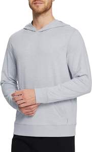 เสื้อฮู้ดผู้ชายแบบสวม ผ้าโพลีเอสเตอร์เนื้อแน่น ย้อมสีแบบ Garment Dyed แห้งเร็ว มีซับใน แขนยาว สำหรับฤดูหนาว - Product Image 2