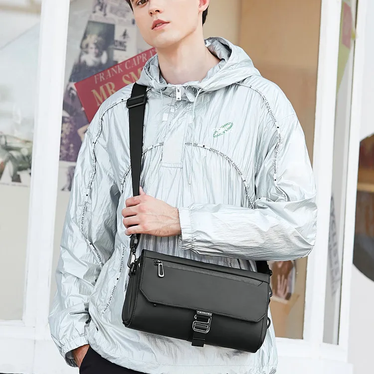 Guagn Zhou Waterproof Fanny Pack Waist Bag For Men Small Crowd Texture 1 Shoulder Messenger Bag For Outdoor Travel