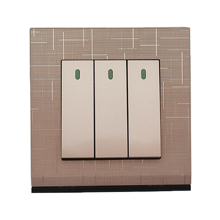 China Manufacturer UK Standard Electrical Wall Switch 3Gang 2Way Modern Light Electrical Wall Switches