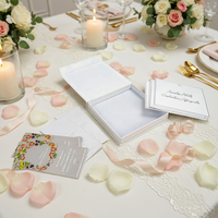Boîte magnétique blanche à rabat, emballage carré pour cartes d'invitation, 10 pièces