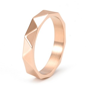Anillo de oro de 18 quilates con diamantes personalizados de 4 mm de ancho, diseño de cruz, para hombre y mujer, joyería floral, suministro transfronterizo. - Product Image 4