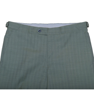 <span class=keywords><strong>Pantalon</strong></span> <span class=keywords><strong>Homme</strong></span> Sur Mesure Style Italien Élégant Décontracté Coupe Droite Tissu Mélange <span class=keywords><strong>Laine</strong></span> Mi-Saison Couleur Unie Fermeture Éclair Braguette - Product Image 4