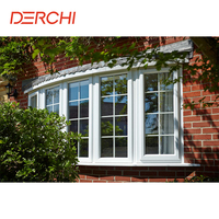 Fenêtre de maison en aluminium au design moderne fenêtres en baie en verre trempé à double vitrage