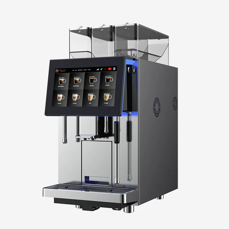 Cashless Payment Commercial Restaurant Espresso Coffee Maker Automatic Bean to Cup Coffee Processing Machine