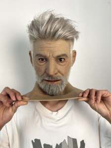 Маска Томаса Маске для Хэллоуина, полноразмерная маска старика, имитация человеческой кожи, силиконовая маска для косплея и кроссдрессинга - Product Image 1