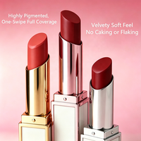 Rouge à lèvres crémeux OEM, hydratant, velours mat, longue tenue, baume teinté, waterproof, personnalisable