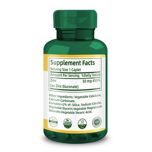 Mempunyai potensi tinggi fungsi sistem imun seng kesehatan mendukung Vegetarian seng suplemen Kaplet - Product Image 6