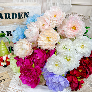 Flores Artificiales de Peonía, 6 Cabezas, Flores de Seda para Decoración de Bodas y Hogar - Product Image 1