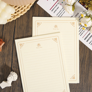 Set di Buste e Carta da Lettere Retrò A4 in Stile Europeo, Carta Patinata con Stampa a Caldo per Lettere d'Amore <span class=keywords><strong>Scritte</strong></span> a Mano - Product Image 6