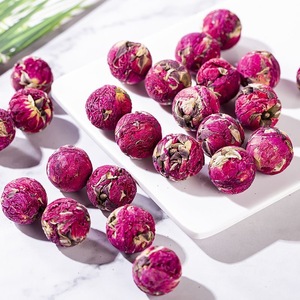 Tè Aromatizzato Liofilizzato Biologico LongZhu Dragon Ball, Specialità <span class=keywords><strong>di</strong></span> Yunnan, Fiori Puri in Vetro per Tubo, 5 Rose e <span class=keywords><strong>Foglie</strong></span> <span class=keywords><strong>di</strong></span> Loto - Product Image 1