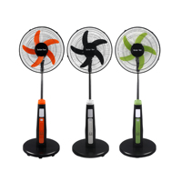 Ventilateur solaire portable 15W avec batterie 14400mAh, 12 vitesses, télécommande, rechargeable, avec lumière nocturne et sortie USB