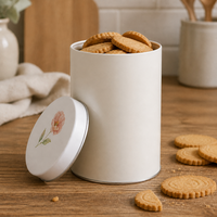 Boîte en métal cylindrique personnalisée avec couvercle coulissant pour le thé, le café, les biscuits, les bonbons, l'emballage cadeau, fournisseur d'impression de logo personnalisé OEM