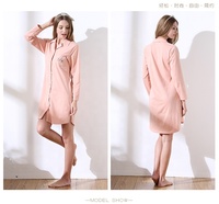 Uniforme long confortable pour femmes, chemises de salon