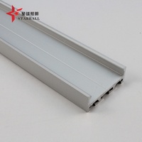 Profilé LED linéaire fin connectable 4245 mm en aluminium anodisé Série 6000, couleur noire personnalisée, indice de protection IP20, garantie 5 ans