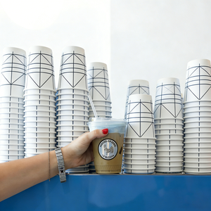 <strong>Paper</strong> Printed Lid Tea Away Takeaway Hot Logo 16oz Custom Coffee for Personalized Disposable Biodegradable Double <strong>Paper</strong> <strong>Cups</strong> - Product Image 2