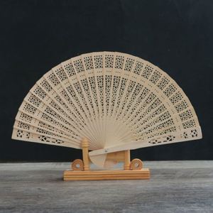Abanico Plegable de Madera Grabado - Recuerdo Personalizado para Fiestas y Bodas, Decoración Portátil - Product Image 2
