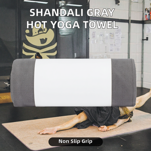 ผ้าเช็ดตัวออกกำลังกาย Shandali Hot Suede ซุปเปอร์ซับน้ำ กันลื่น สีเทา ขนาด 26.5" x 72" ผลิตจากวัสดุพรีเมียม - Product Image 2
