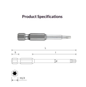 Punta de <span class=keywords><strong>Destornillador</strong></span> Magnética de Acero Aleado T10, Punta de <span class=keywords><strong>Estrella</strong></span> de Cinco <span class=keywords><strong>Puntas</strong></span> de 1/4 de Pulgada, Punta de <span class=keywords><strong>Destornillador</strong></span> Eléctrico Neumático Antirrobo - Product Image 6