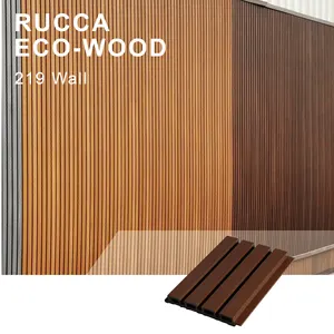 Foshan Rucca Wpc Exterieur Outdoor Decoratieve Gevelbekleding Panel Ontwerp Co-Extrusie Paneel Houten Gevelbekleding Board Building Huis