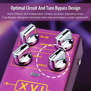 Pédale d'effet de guitare JOYO R-13 Octave en alliage d'aluminium 240g, pédale monophonique avec fonction de réglage indépendant des octaves hautes/basses - Product Image 4