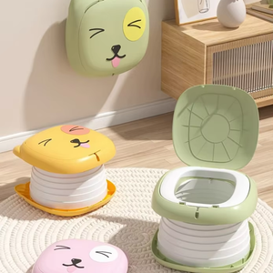One-Piece <strong>Portable</strong> ABS Foldable Modern Eco-Friendly Elongated Plastic Bathroom Potty Training Tool <strong>for</strong> Children Babies <strong>Toilet</strong> - Product Image 1