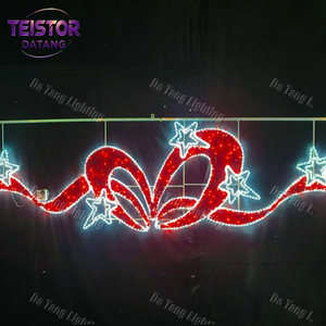 Grandes décorations lumineuses LED en forme de nœud papillon pour les zones commerciales, les places publiques et les décorations de Noël en extérieur - Product Image 6