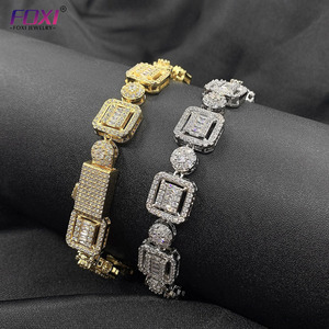 FOXI-conjunto <span class=keywords><strong>de</strong></span> joyas chapadas en oro <span class=keywords><strong>de</strong></span> 18k para <span class=keywords><strong>mujer</strong></span>, collar cubano <span class=keywords><strong>de</strong></span> latón, venta al por mayor, 2021 - Product Image 2
