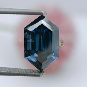 Diamante de moissanita azul corte hexagonal hecho a mano 1ct-20ct Popular certificado por GRA para joyería Diamantes de moissanita sueltos - Product Image 1