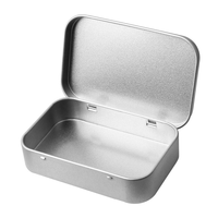 Boîte en fer blanc rectangulaire recyclable avec pelliculage brillant pour bonbons à la menthe