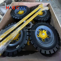 Roues à roulettes industrielles en caoutchouc de 6 tonnes, 9T, 20T, roues de conteneur de transport robustes avec verrouillage pivotant