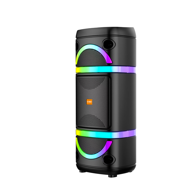 Active Speaker with RGB LED Lighting USB & AUX Communication Plastic Outdoor Cabinet TF Feature Battery Power Source