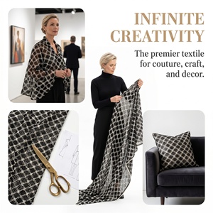 Tissu tricoté jacquard en <span class=keywords><strong>coton</strong></span> naturel, texture naturelle, noir et blanc, tissé, biologique, pour fabricants en gros - Product Image 4
