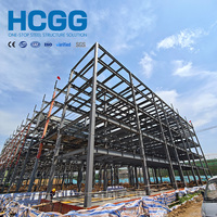 Atelier préfabriqué en structure métallique à plusieurs étages, entrepôt, immeuble de bureaux, complexe à faible coût et installation rapide