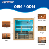 Sauna traditionnel avec sièges à double étage, sauna domestique de haute qualité à bas prix, bois personnalisable