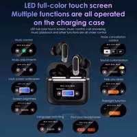 Nouveaux écouteurs TWS Tour sans fil BT V8 avec réduction de bruit ANC, indicateur de batterie LED et commandes tactiles sur l'oreille