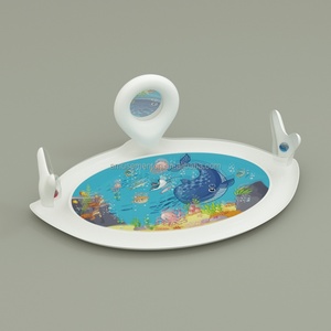 Tapis de jeu aquatique gonflable en PVC pour bébé, sûr, avec motif animaux marins et monde sous-marin, pour le temps sur le ventre, coussin d'exploration sensorielle de qualité - Product Image 2