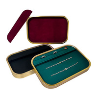 Plateau de présentation de bijoux en métal au design élégant, plateau de rangement haut de gamme pour bracelets, bagues, colliers et boucles d'oreilles